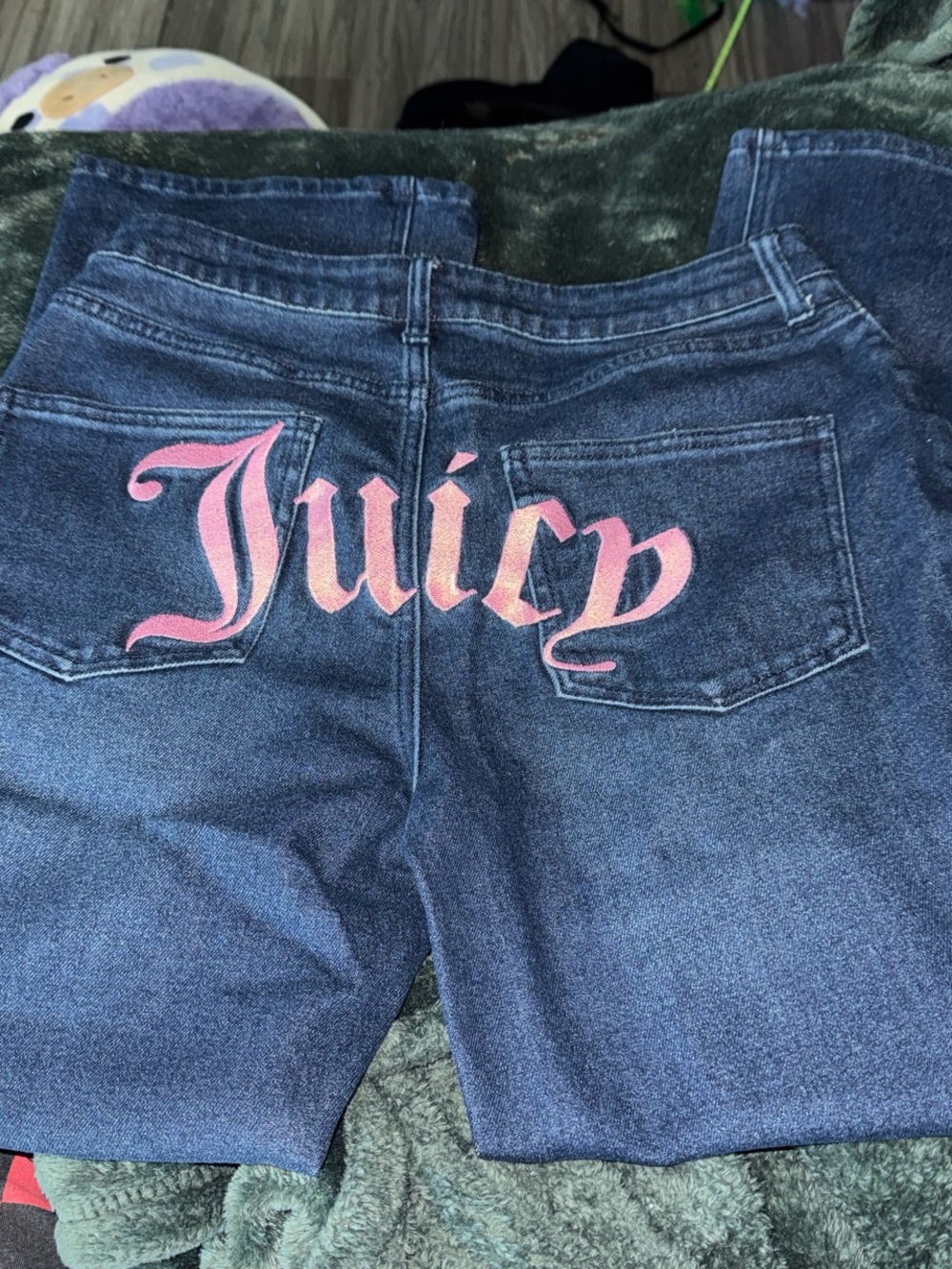 Juicy Couture Dark Denim Jeans with Pink Back Logo